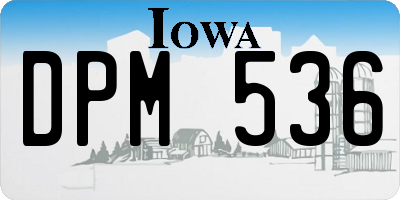 IA license plate DPM536