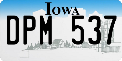 IA license plate DPM537