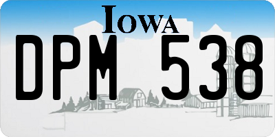 IA license plate DPM538