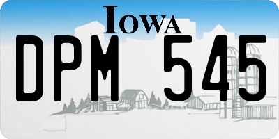 IA license plate DPM545