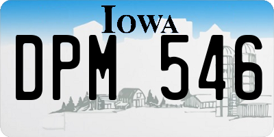 IA license plate DPM546