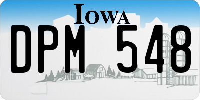 IA license plate DPM548