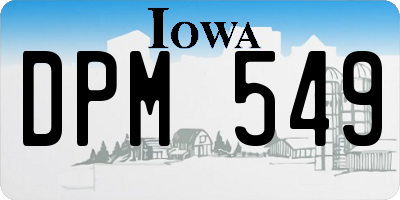 IA license plate DPM549