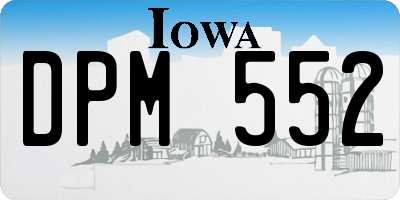 IA license plate DPM552