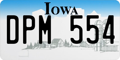 IA license plate DPM554