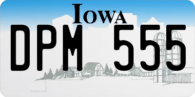 IA license plate DPM555