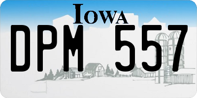 IA license plate DPM557
