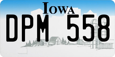 IA license plate DPM558