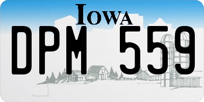 IA license plate DPM559
