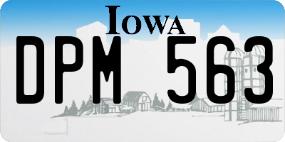 IA license plate DPM563
