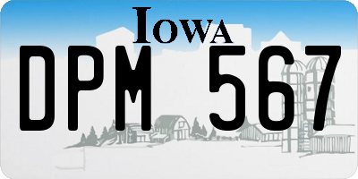 IA license plate DPM567