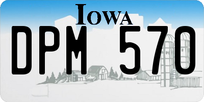 IA license plate DPM570