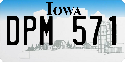 IA license plate DPM571