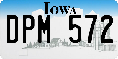 IA license plate DPM572