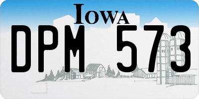 IA license plate DPM573