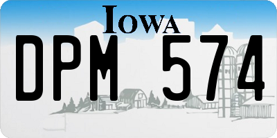 IA license plate DPM574