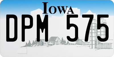 IA license plate DPM575
