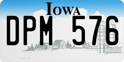 IA license plate DPM576