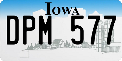 IA license plate DPM577