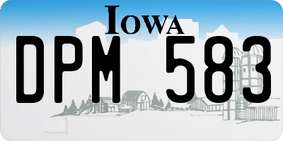 IA license plate DPM583