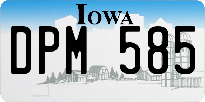 IA license plate DPM585