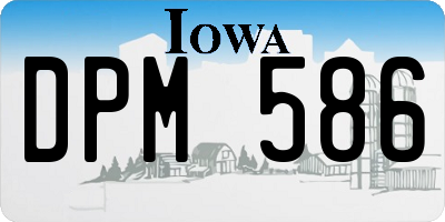 IA license plate DPM586