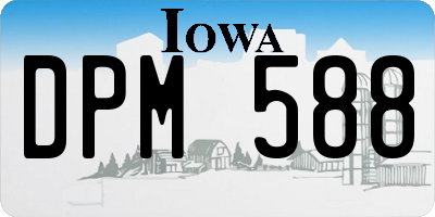 IA license plate DPM588