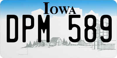 IA license plate DPM589