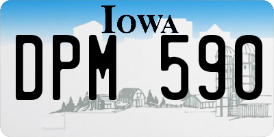 IA license plate DPM590
