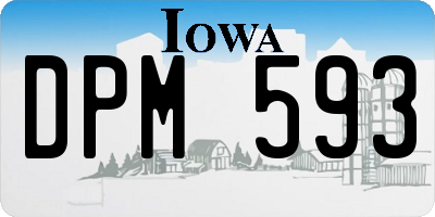 IA license plate DPM593