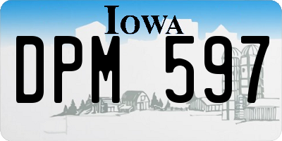 IA license plate DPM597