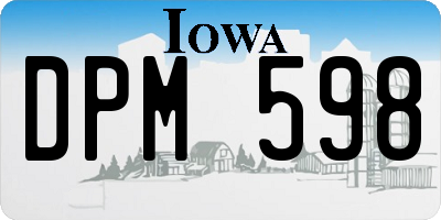 IA license plate DPM598