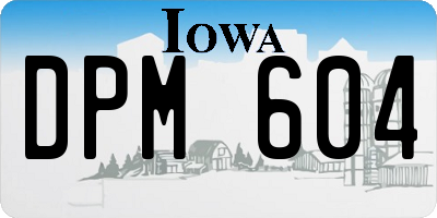 IA license plate DPM604