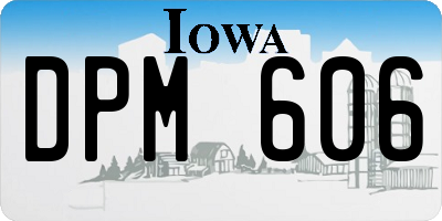 IA license plate DPM606
