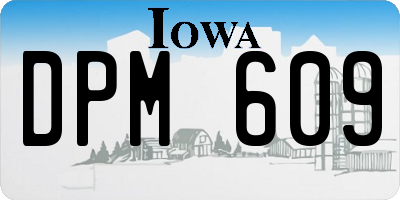 IA license plate DPM609