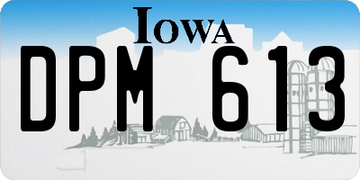 IA license plate DPM613