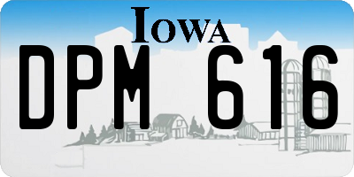 IA license plate DPM616