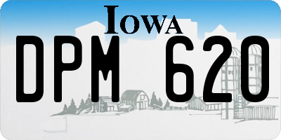 IA license plate DPM620