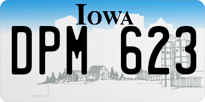 IA license plate DPM623