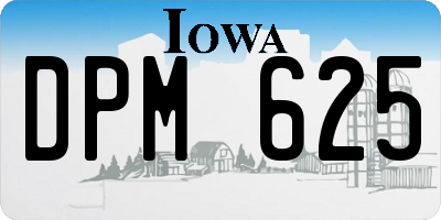 IA license plate DPM625