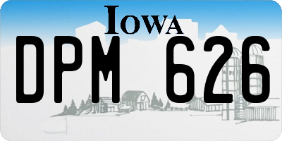 IA license plate DPM626
