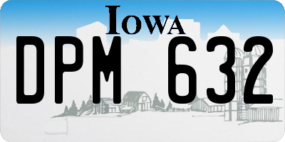 IA license plate DPM632