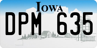 IA license plate DPM635