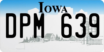 IA license plate DPM639