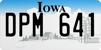 IA license plate DPM641