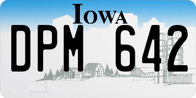 IA license plate DPM642