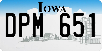 IA license plate DPM651