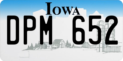 IA license plate DPM652