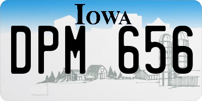 IA license plate DPM656