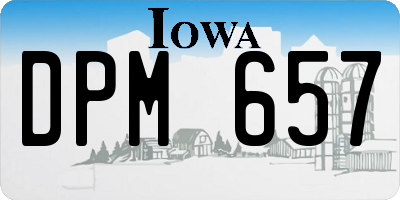IA license plate DPM657